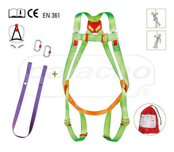 Patacho Kit 2 Arnês Antiqueda Dorsal e Frontal