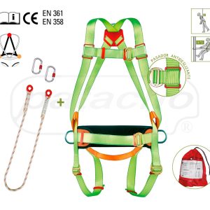 Patacho Kit 5 Arnês Antiqueda Dorsal com cinto de posicionamento